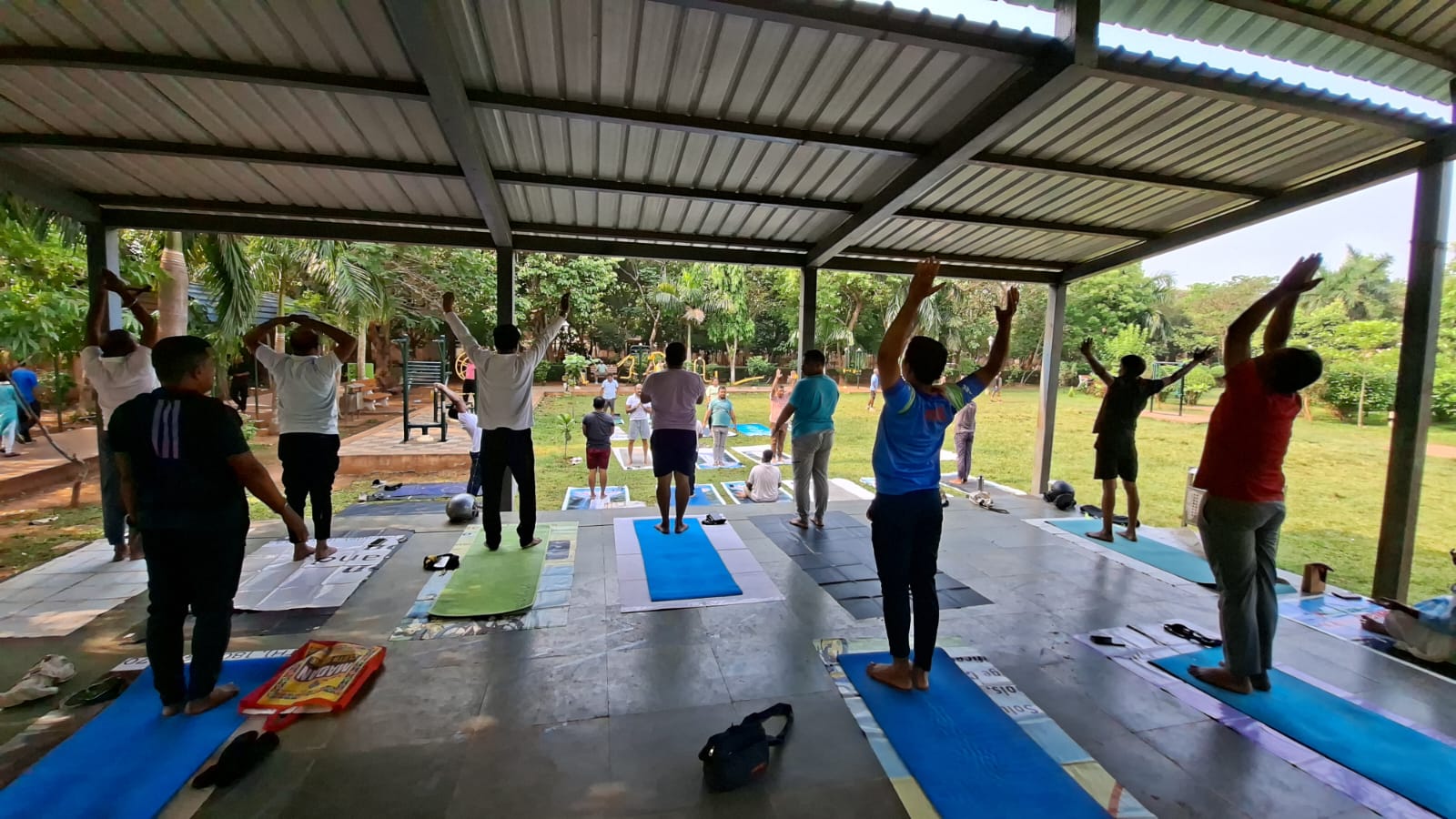 Surya Namaskar session